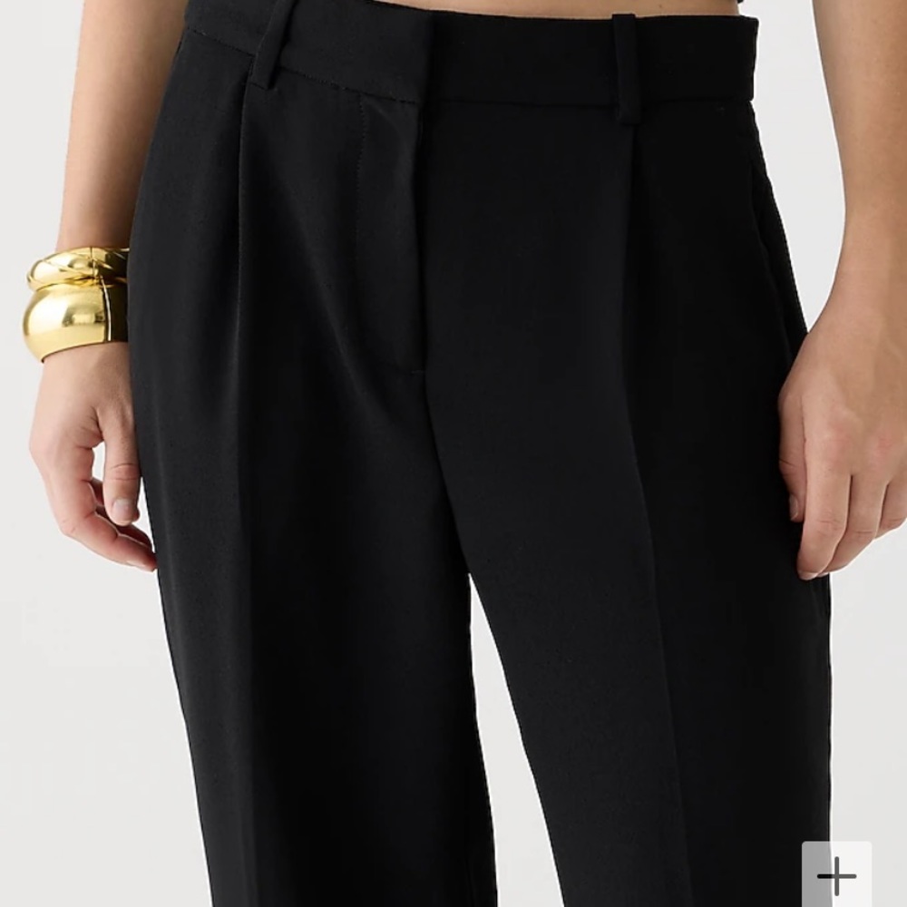J.Crew Tollegno Italian thin wool stretch black dress pants - Picture 2 of 12